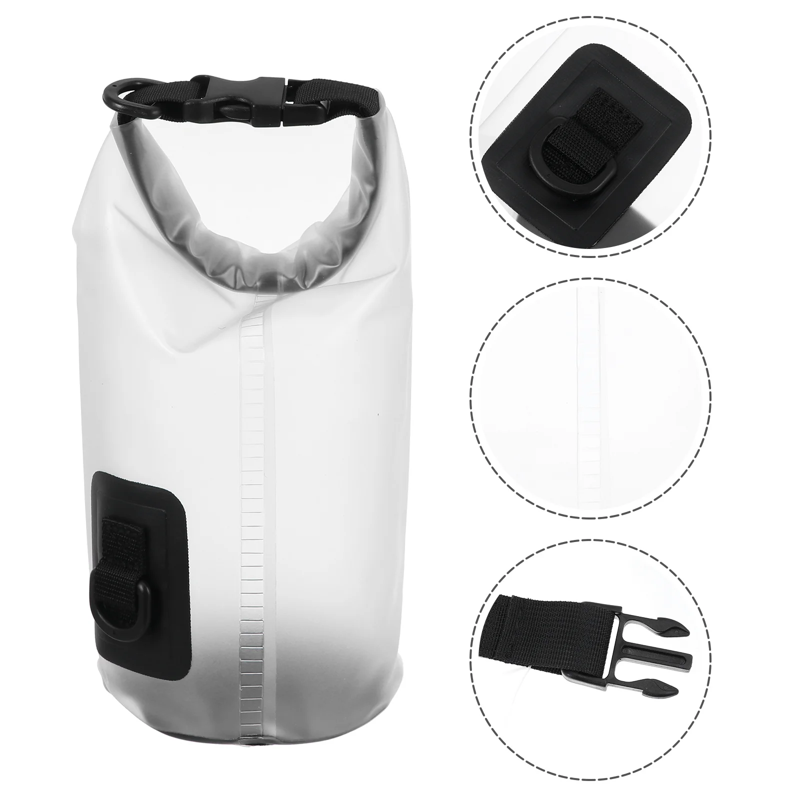 

1Pcs Waterproof PVC Bucket Bag Stylish Floating Storage Pack Outdoor Rafting Swimming Camping Sports Bag Swimming Storage Pouch