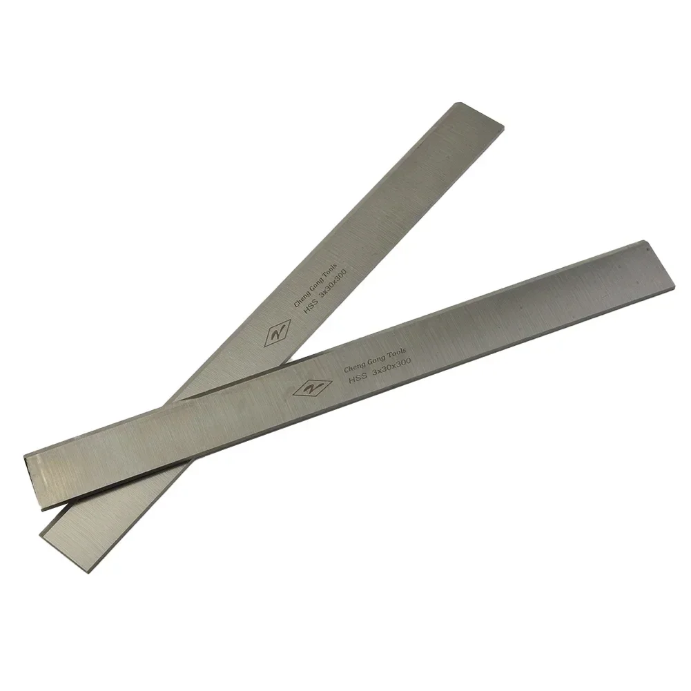 Low Planing Speed Single-edge Blade Planer Blade 12 Inch Length 2pcs 3mm Thickness HSS For Woodworking Machines