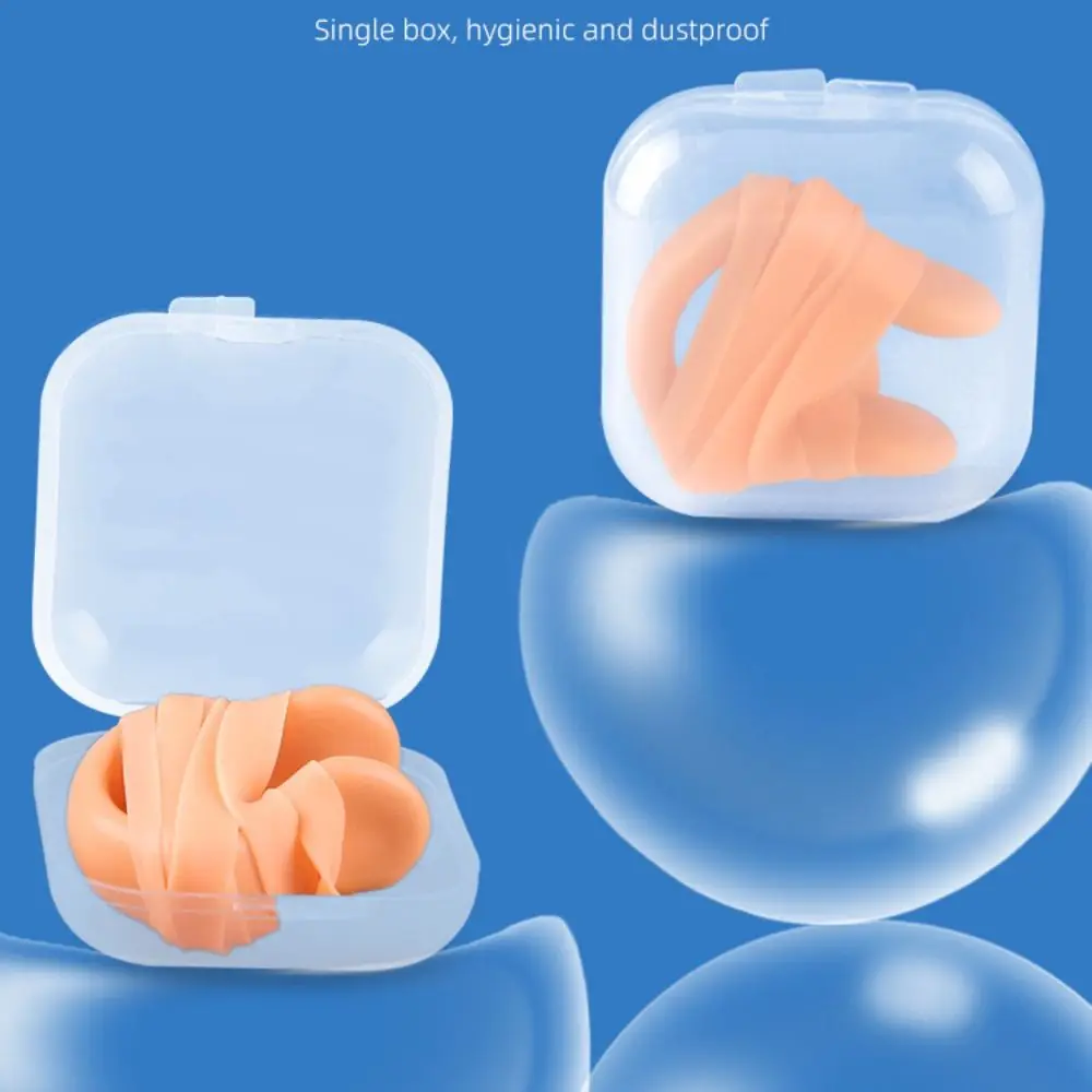 With String Swimming Nose Clip Strapped Latex Silicone Rope Nose Clip Soft Waterproof Swimming Nose Plugs Pool Accessories