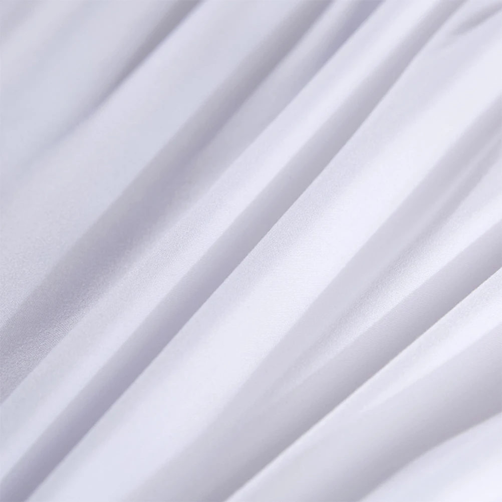 

Elastic Dust Ruffle Bed Shirt Fashion Polyester Bed Bedding Pleated Skirt for Home Hotel - 180x200cm (White)