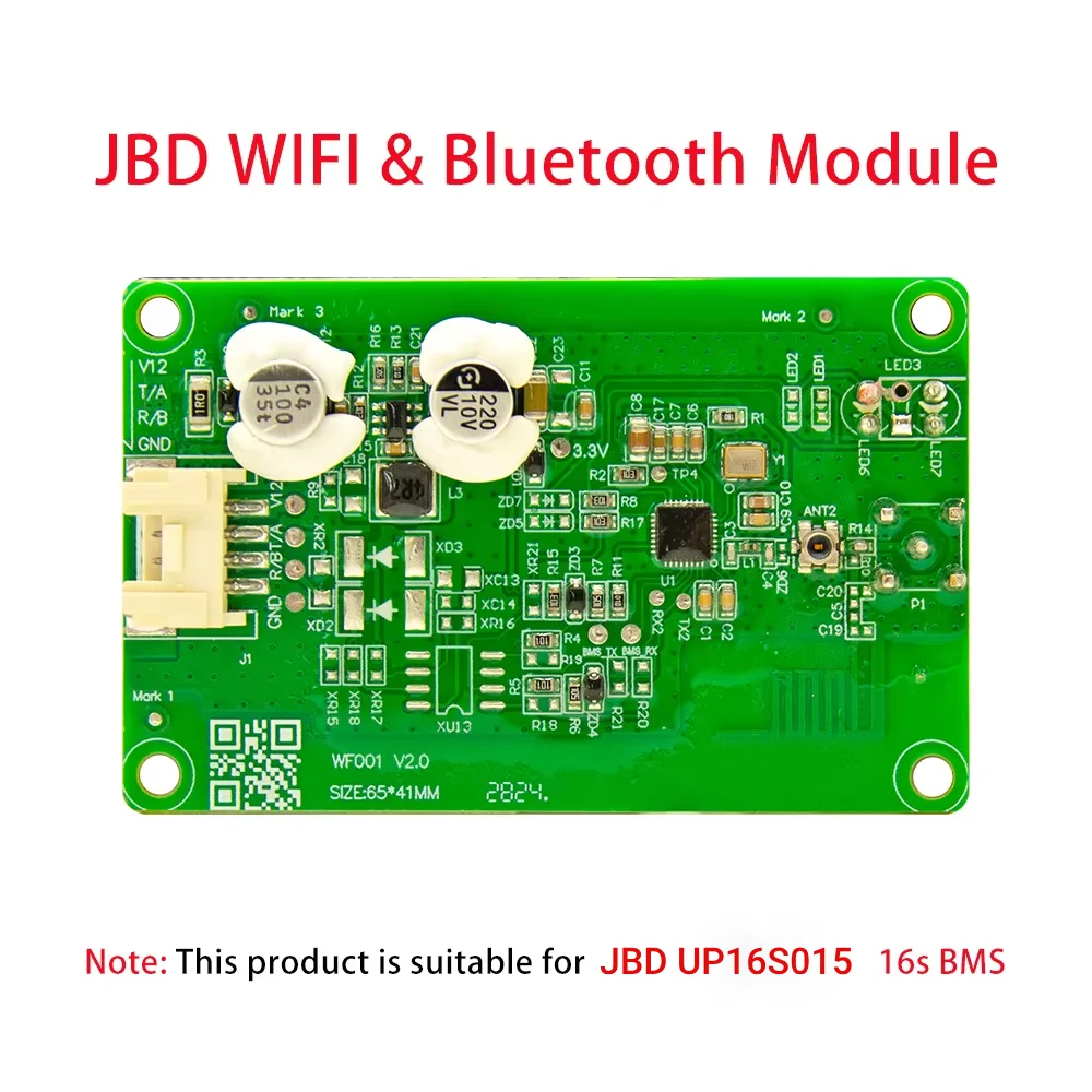 

JBD UP16S015 Модуль Wi-Fi Bluetooth для хранения энергии ESS Настройка приложения BMS Параметры мониторинга