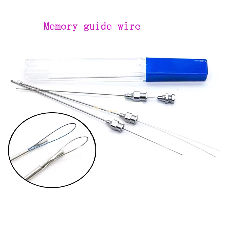 Ophthalmic memory guide wire traction type lacrimal duct drainage tube flushing type perforated double head lacrimal duct probin