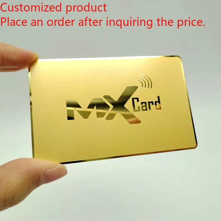 

Customized query Hight Quality Professional Custom Printed Luxury Metal Card Blank Stainless Steel Mirror Metal Business Card fo