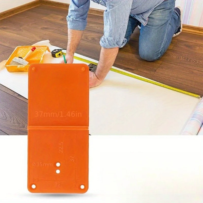 Hinge Hole Drilling Guide Plastic 35mm Woodworking Punch Opener Locator For Furniture Installation DIY Template Carpentry Tools