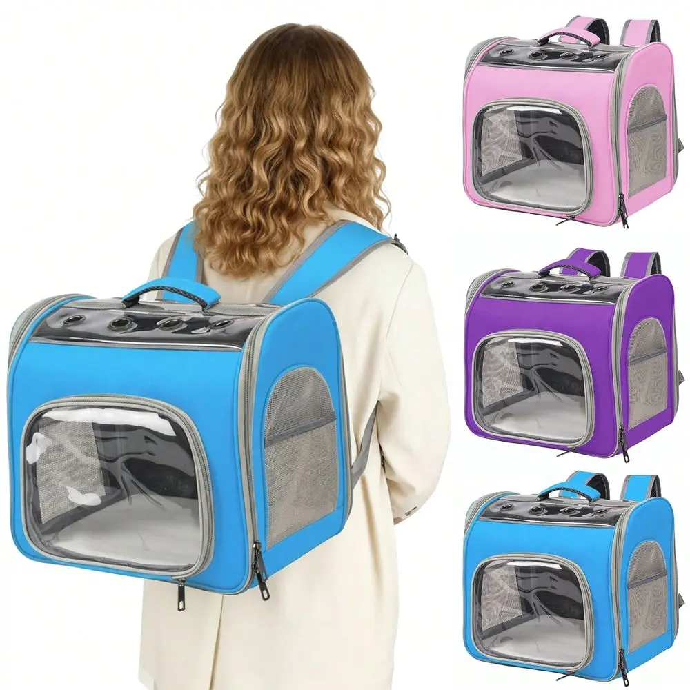 

Backpack, Breathable Pet Backpack With Front Opening, Foldable Backpack Bag, Breathable Mesh Window, Dog Backpack For Hiking, W