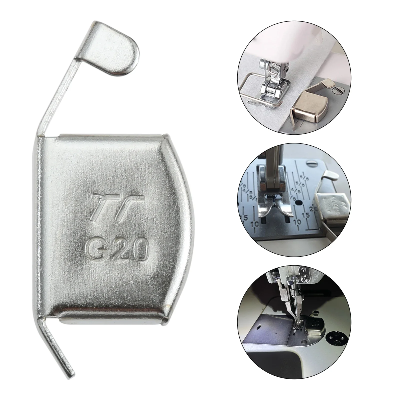 1pc G20 Big Magnetic Seam Guide Steel Sewing Machine Bed Part Sliding Plate Edging Guide Straight Line Circle Tracking Tools