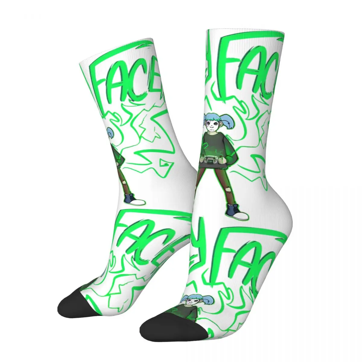 Crazy compression Super Gearboy Sock for Men Harajuku Sally face Quality Pattern Crew Sock Casual