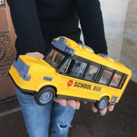 Rc Bus 1/30 Remote Control Car School Bus High Speed 4Ch Electric Driving Bus Model Led Lights Vehicle Toys for Boys Kids Gift