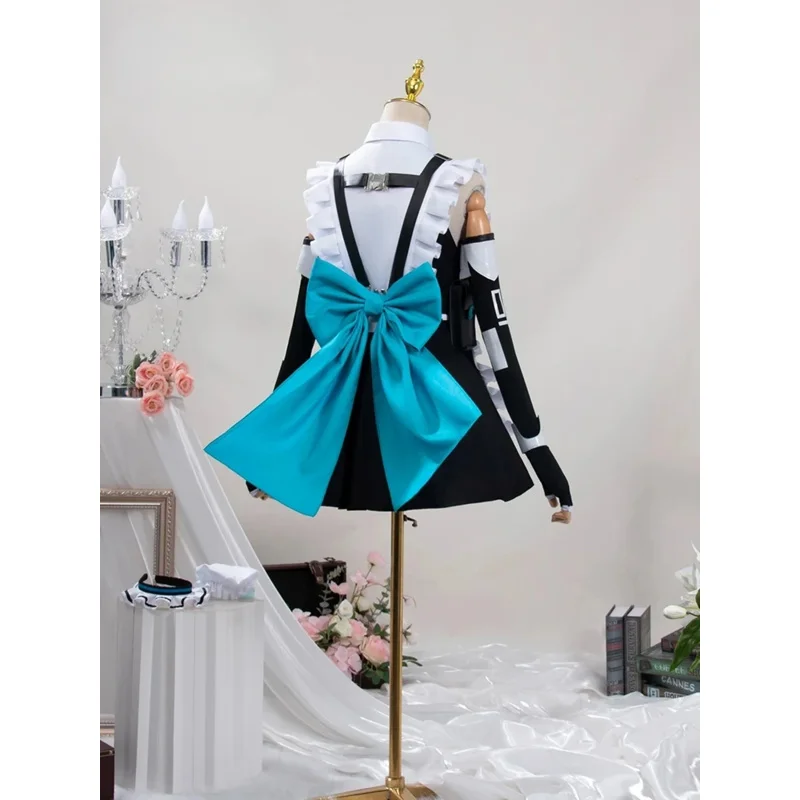 Gra Anime Niebieskie Archiwum Asuma Toki Kostium Cosplay Kobiety Lolita Maid Uniform Długa Sukienka Codzienny Garnitur Unisex Odgrywanie Ról Odzież