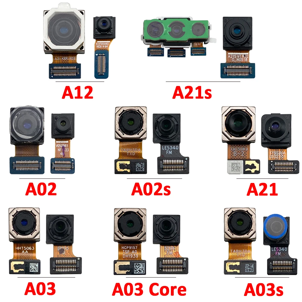 NEW Tested Back Big Main Camera And Front Small Camera Module Flex Cable For Samsung A12 A02 A02S A03 Core A03S A21 A21S