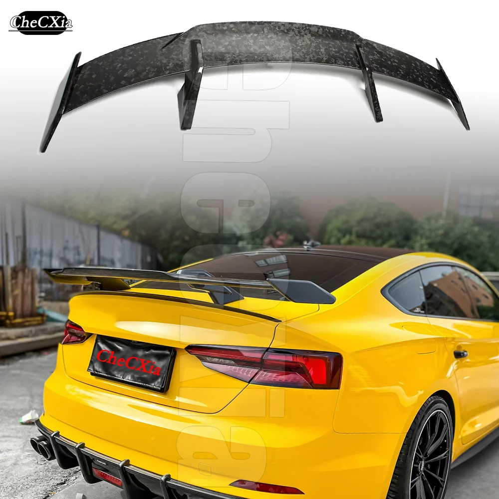 

For AUDI RS S A3 A4 A5 A6 B8 B8.5 B9 B9.5 Sportback MP GT Style Forged Real Carbon Fiber Rear Spoiler Trunk Wing