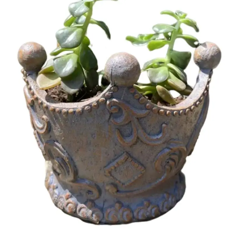 

Creative Resin Flower Pot Small Succulent Plant Pot Decorative Planter Flower Pot For Indoor Outdoor Home Garden Yard Decor