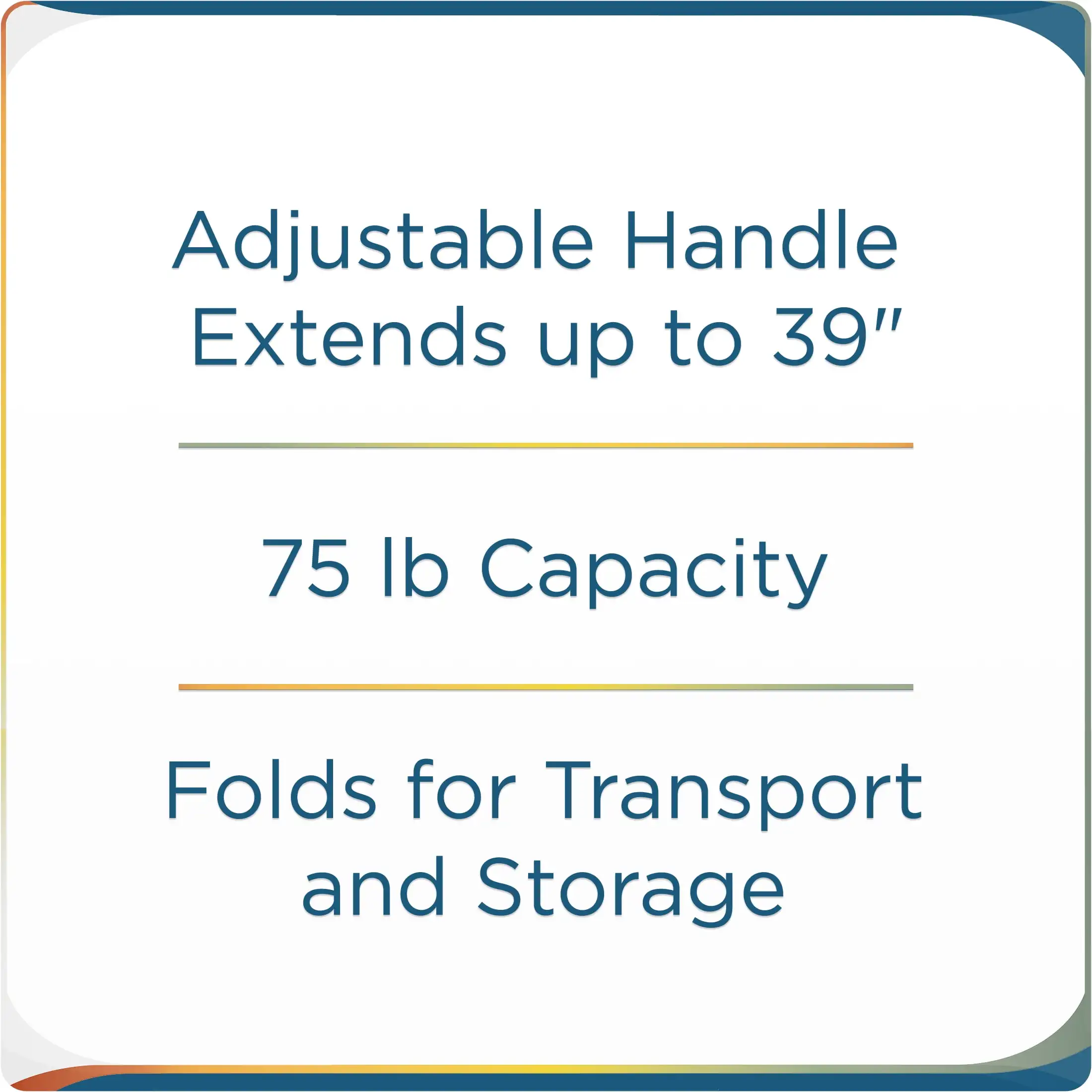 عربة أمتعة معدنية قابلة للطي، باللون الأسود، منصة 39 بوصة × 13 بوصة (15 بوصة)، فارغة 3 رطل، سعة 75 رطلًا