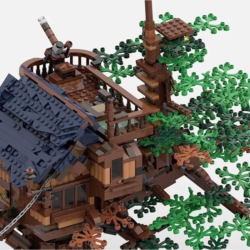 Moc Building Blocks Medieval Model New Life Tree House Technical Bricks DIY Assembly Christmas Toys For Child Holiday Gifts