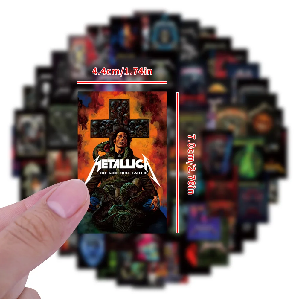 50/100 Stück Death Heavy Metal Rock Band Aufkleber Tier-Dekor DIY Koffer Scrapbooking Handy Laptop Schreibwaren Klassisches Kinderspielzeug – Detail 4