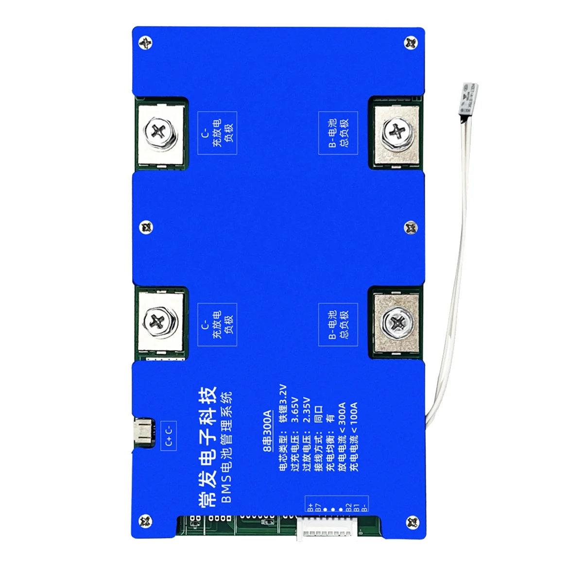 8S 24V 300A LiFePO4 Battery Protection Board Same Port with Equalization Temperature Control (Withstand Voltage 40V)