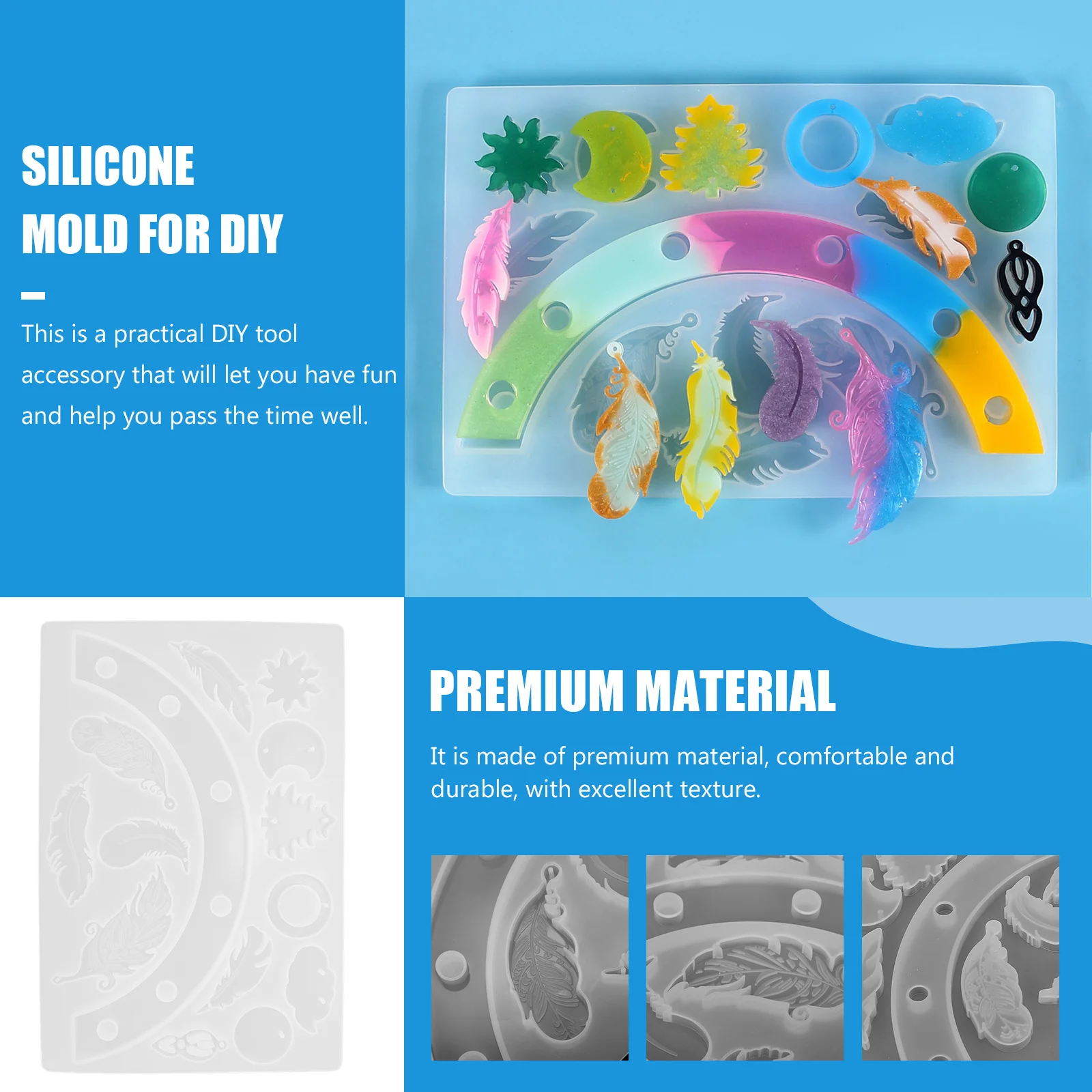 مجموعة قوالب جرس الرياح من السيليكون ملحقات يدوية الصنع لأداة رنين الرياح مستلزمات صناعة يدوية قالب بلوم #1