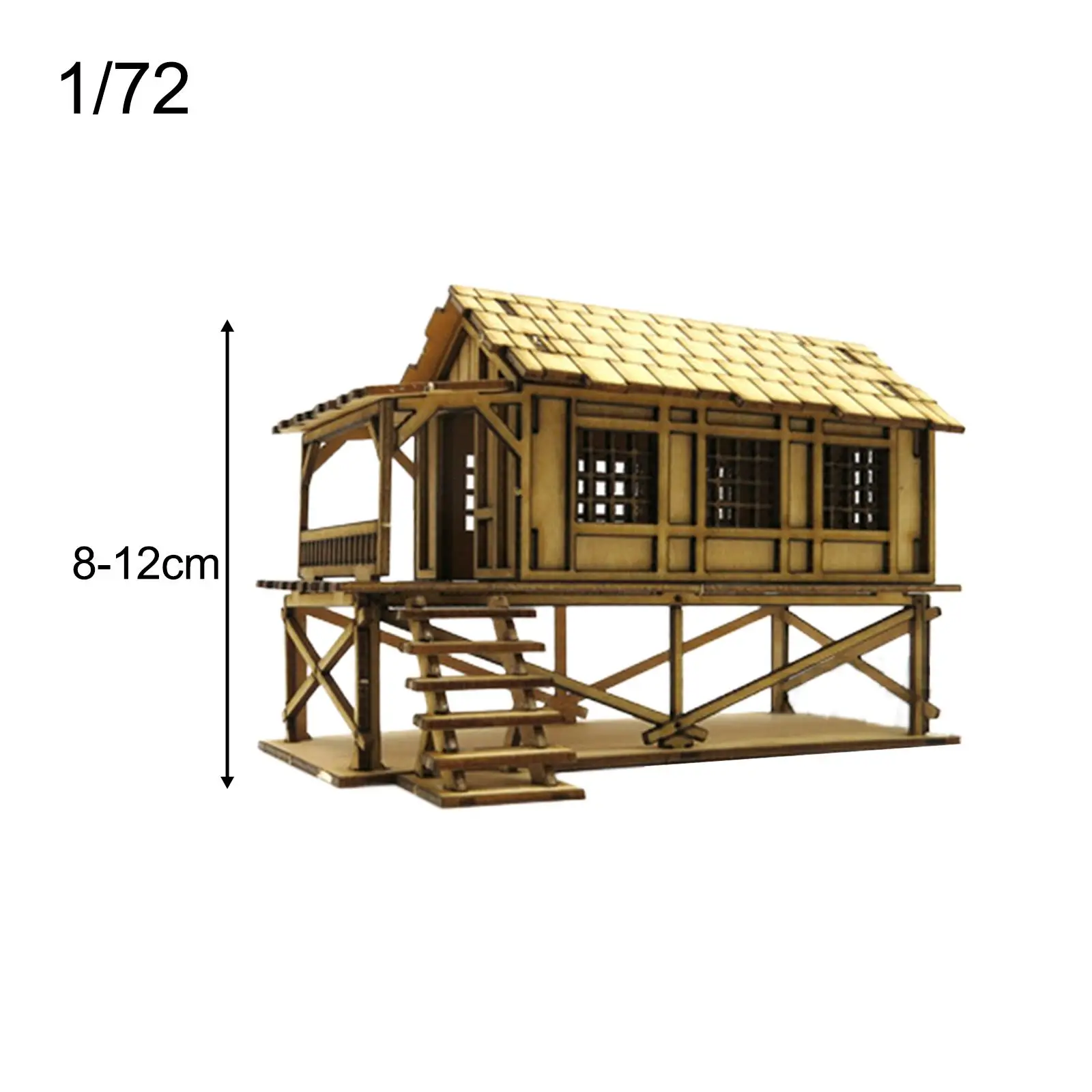 1/72 목제 캐빈 디오라마 3D 퍼즐 하우스, 전쟁 장면 액세서리