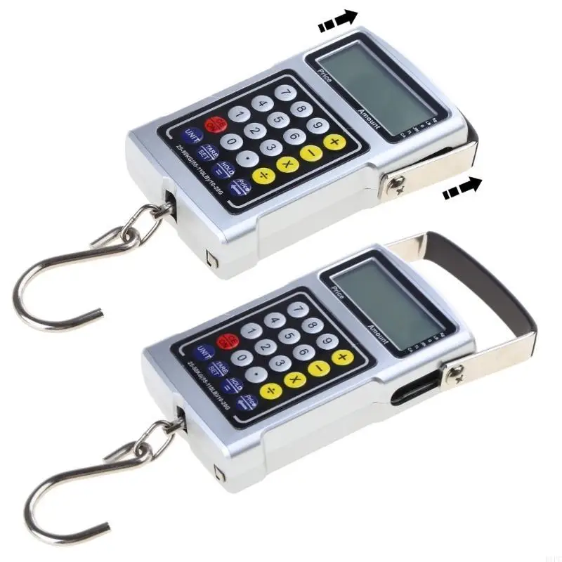 E1PC Multifunction Scale with Hook Measruing Tape/Thermometer/Strip/Calculator/Price/Clock for Household Industrial Portable