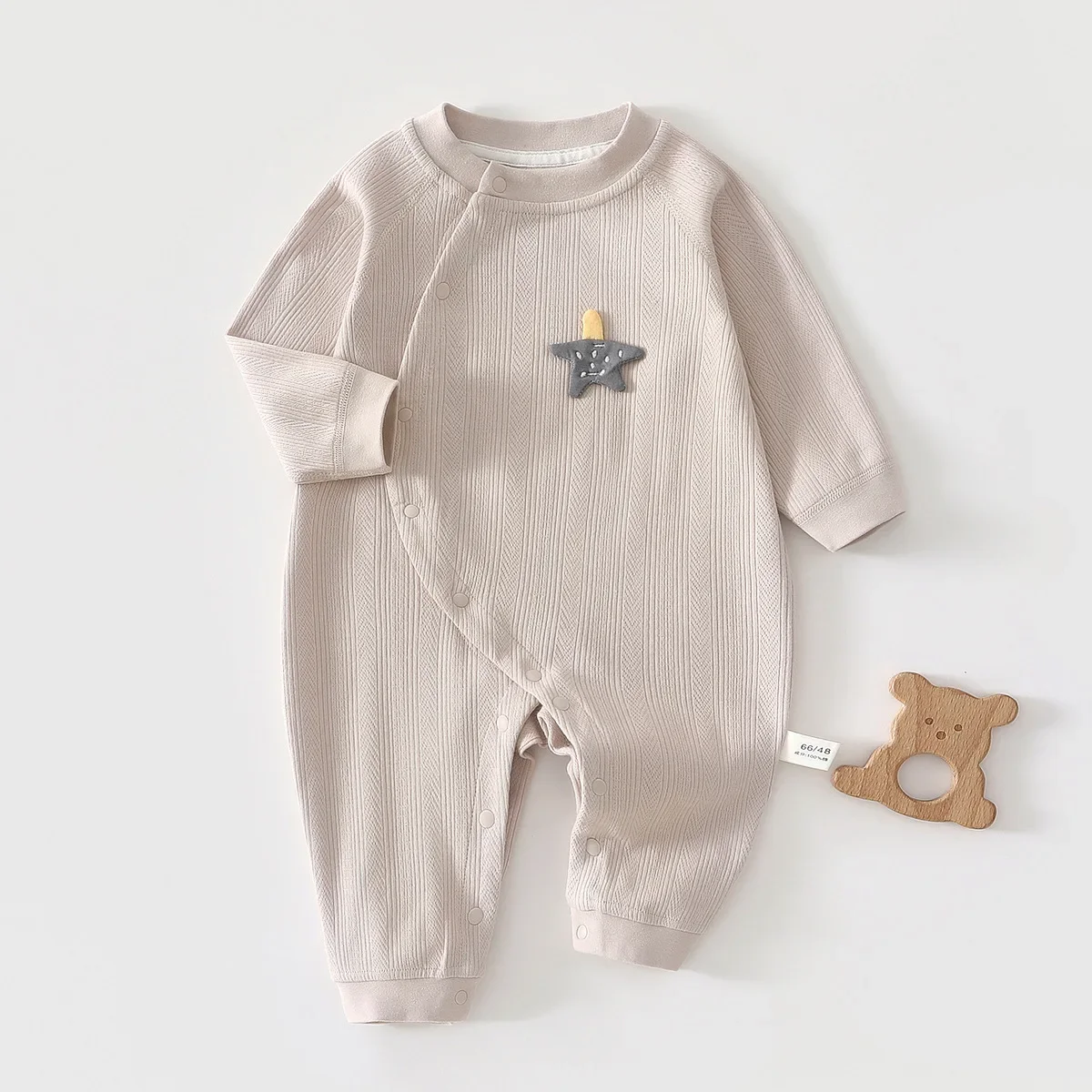 رومبير أطفال ربيعي جديد من القطن صديق للبشرة لعام 2026 مع بذلة لطيفة ومريحة لحديثي الولادة بأكمام طويلة ملابس للاستلقاء لحديثي الولادة