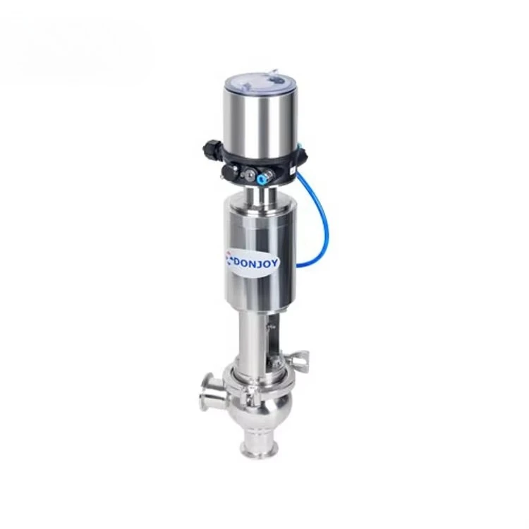 Pneumatic positioner proportional valve Sanitary stainless steel dairy double regulating valve Flow control valve