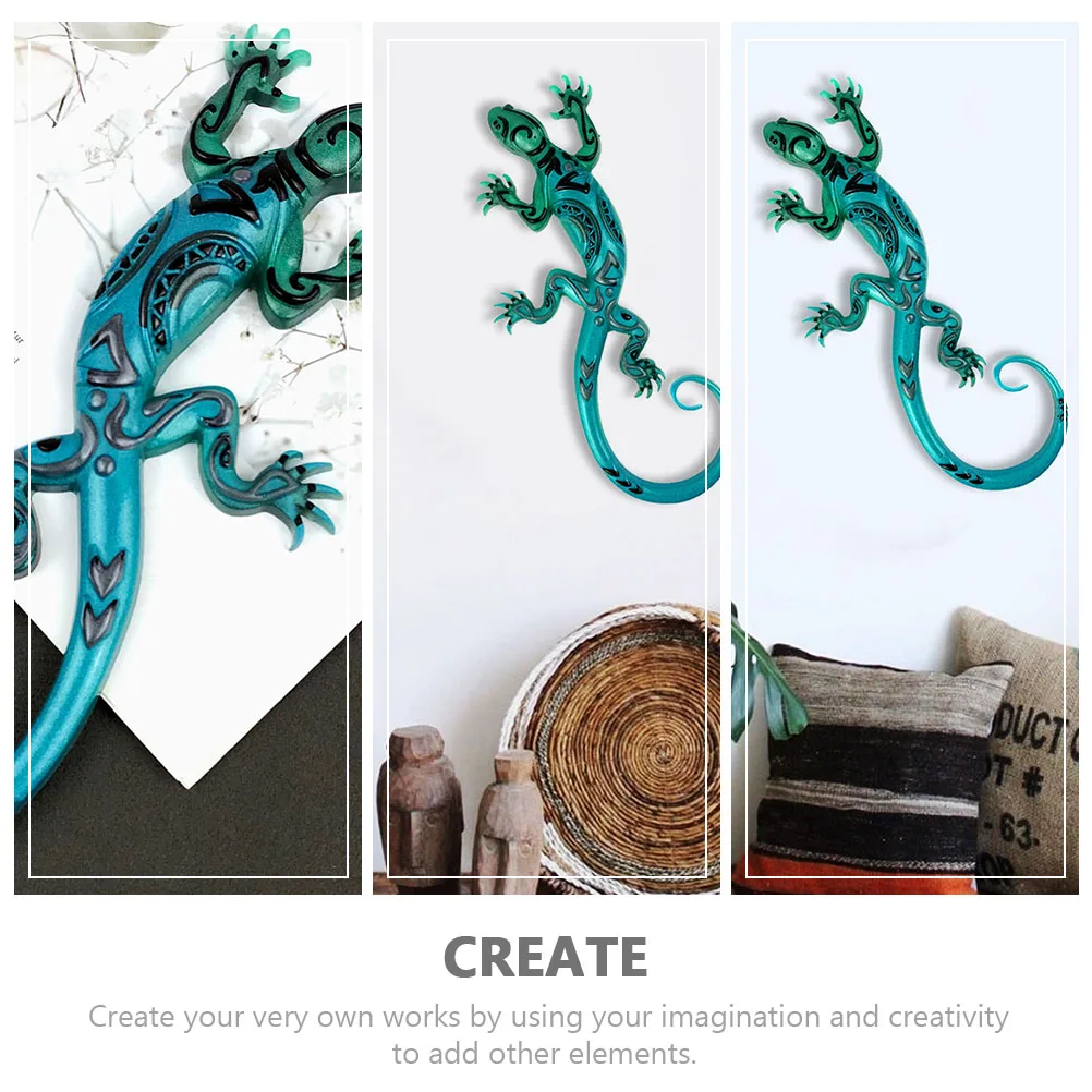 

Gecko Decoration Mold 3D Resin Flexible Silicone Wall Large Pendant DIY Craft Jewelry Making Tools Creative Gifts Household