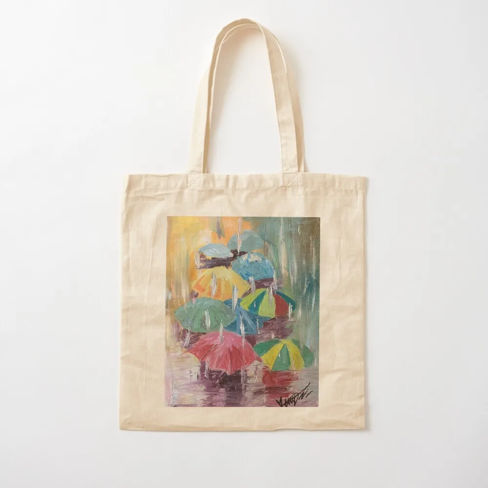 Umbrellas In The Rain Tote Bag shopper bags tote bag women Women's bag