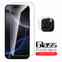 For Iphone 16 Pro Max 2IN1 3D Camera Lens Protective Tempered Glass Iphone16pro Iphone16promax 16Pro Screen Protector Film