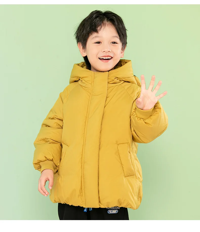 

children duck down male and female children's wear children's lovely ears short coat to keep warm winter down jacket
