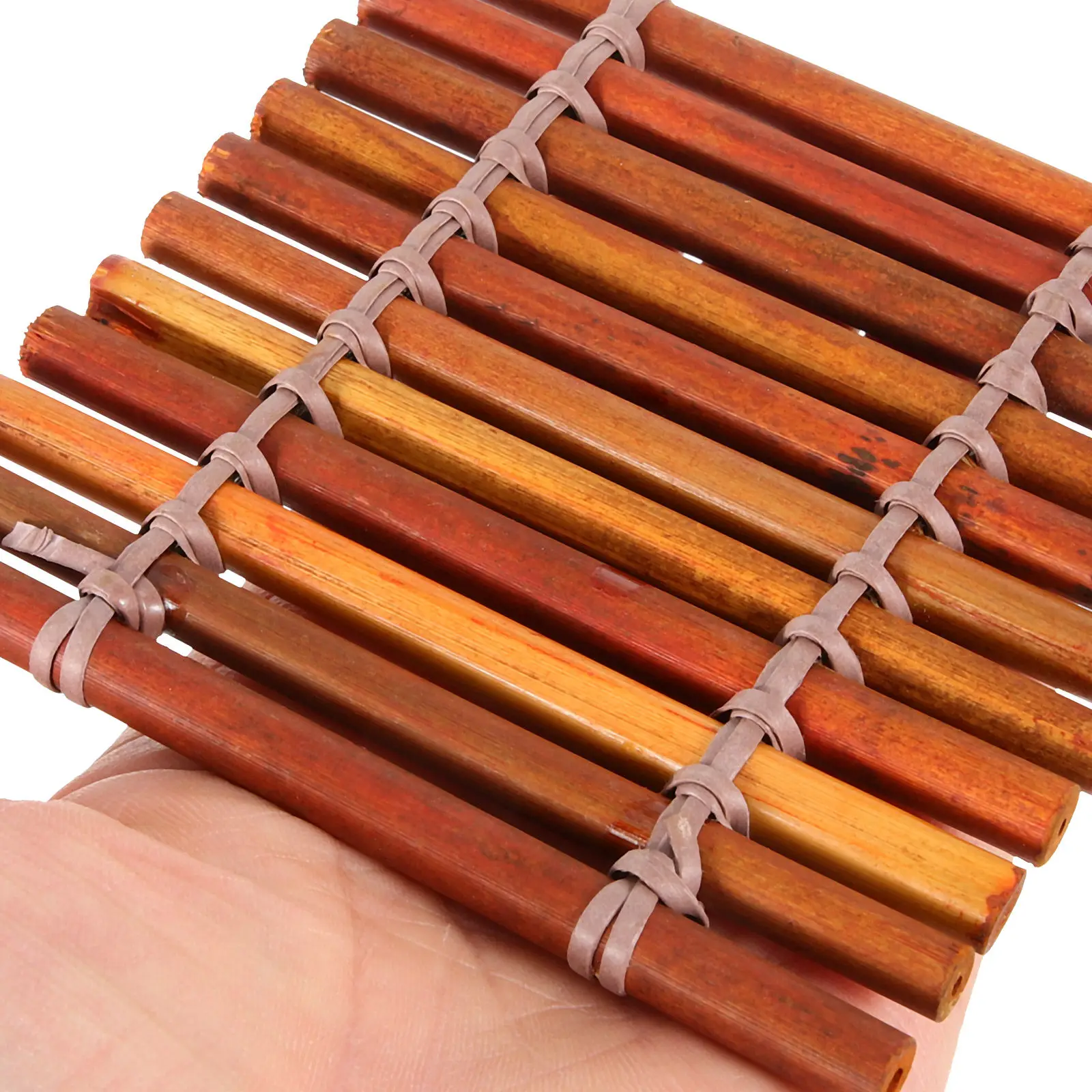 

2Pcs Premium Bamboo Cup Mat Heat Insulation Placemat for Home Bar Restaurant Desktop Protection Decorative Tabletop Coaster