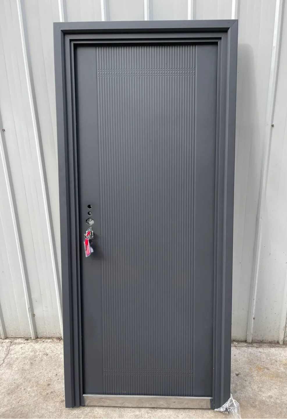 Factory exterior steel security  simple design security steel home entrance