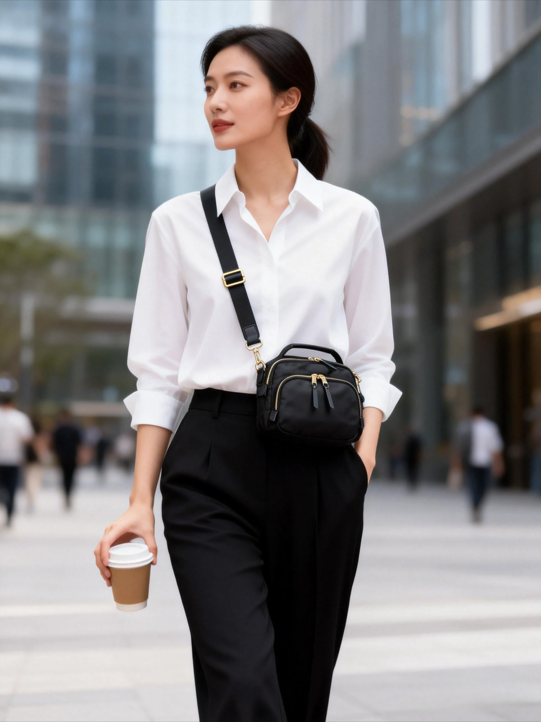 

Стильная, простая и легкая женская сумка из баллистического нейлона серии Voyageur, сумка через плечо Troy 196308