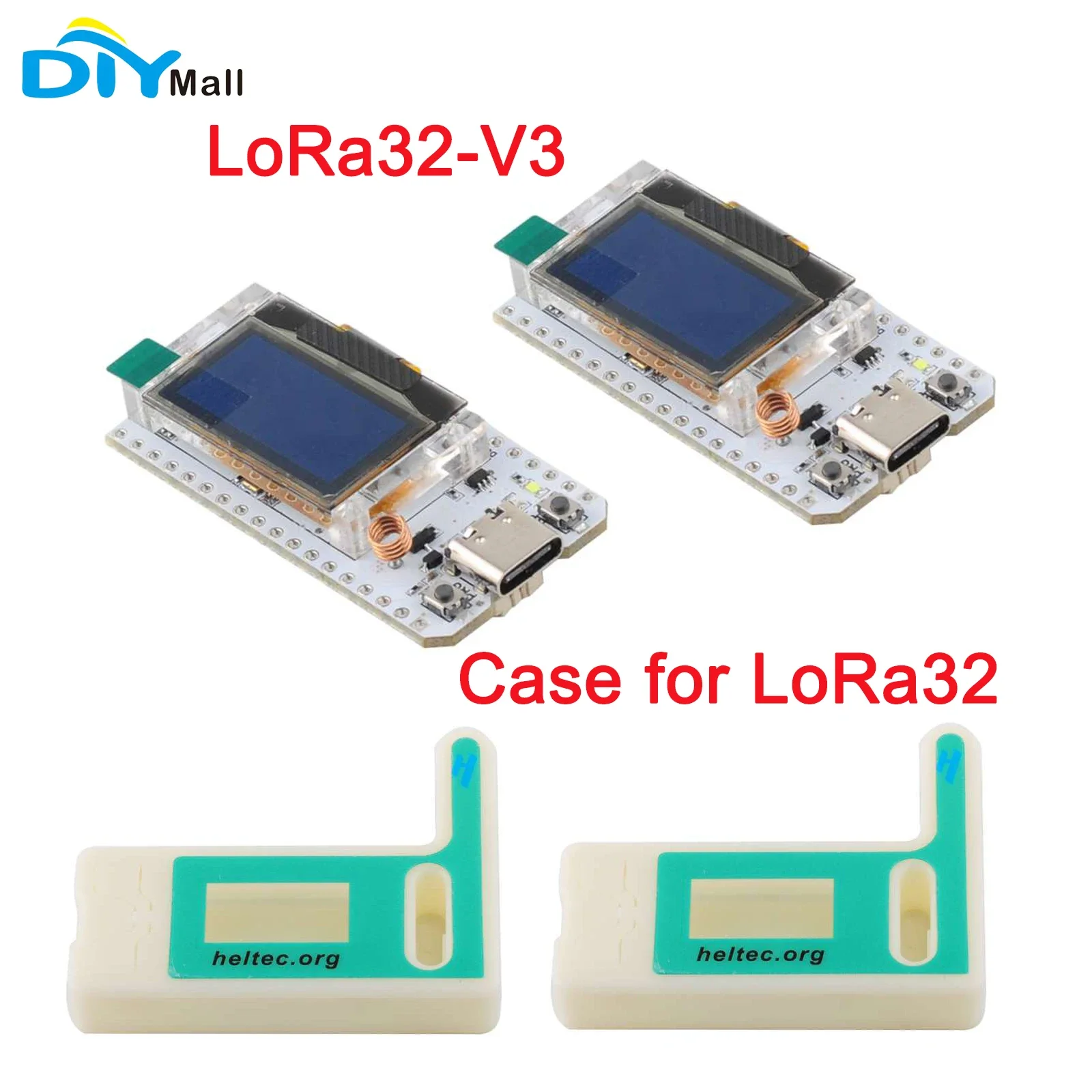 

2 Sets LoRa 32 V3 Node Development Board HTIT-WB32LA_V3 LoRa32 SX1262 Wifi BLE Lora 0.96 OLED Display Kit 868Mhz 915Mhz Or Case