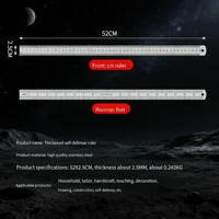 2.5mm Thick 50cm Stainless Steel Ruler Metric Inch Straightedge for Woodworking Construction Drafting Teaching and Measuring 2