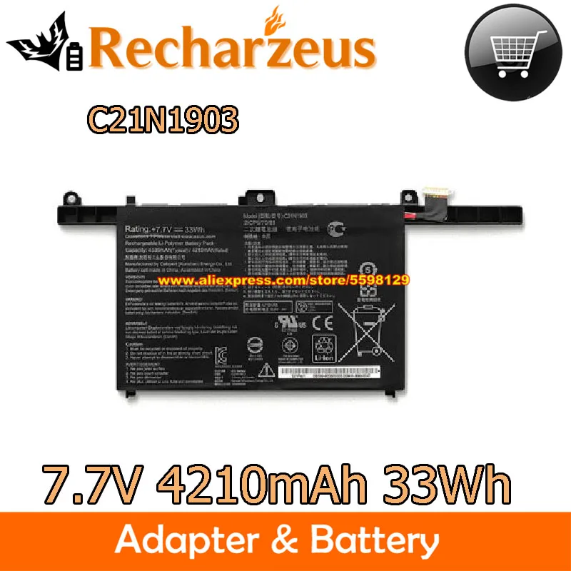 

Original 7.7V 4210mAh 33Wh Battery C21N1903 For ASUSExpertBook B9 B9450 B9450FA Series BM0161R BM0331T BM0695T BM0377T BM0690R