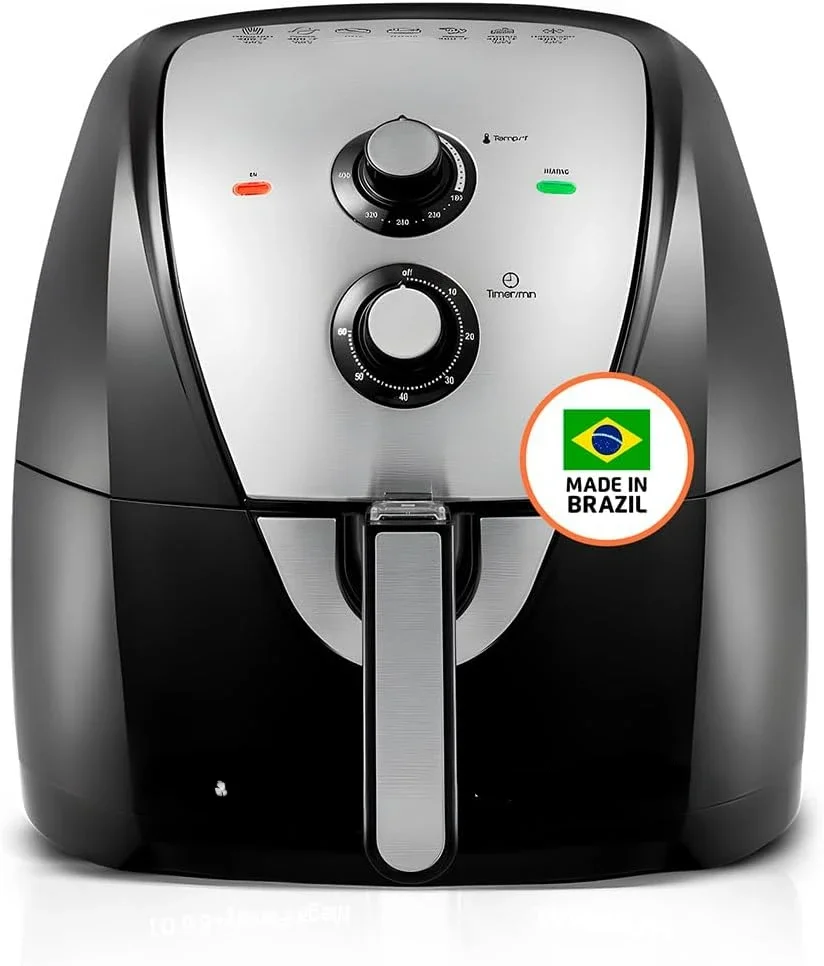 

Extra-Large 8.6 Quart Air Fryer with 2 Simple Dial Controls - 1800 Watts for Quick Heat Circulation Technology - Low Fat Cooking