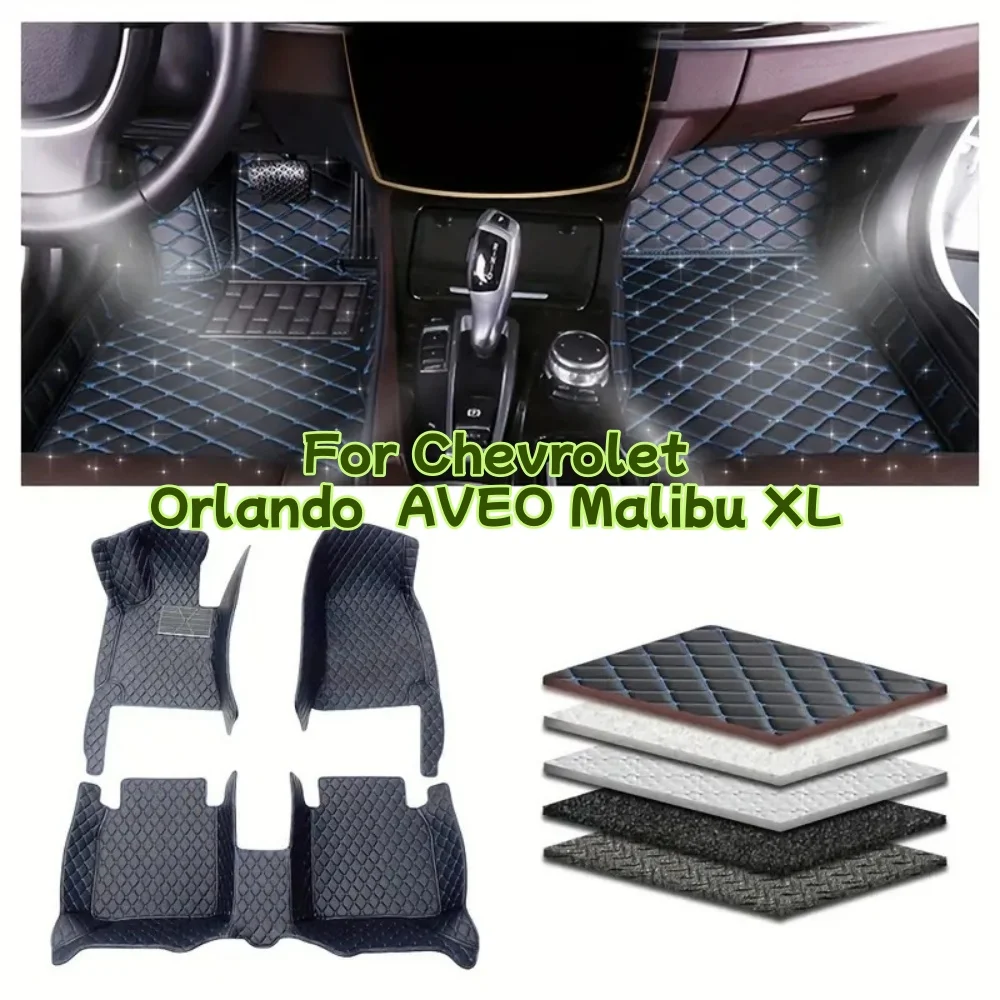 

Автомобильный коврик на заказ для Chevrolet Orlando 2011-2022 AVEO Malibu XL 2016-2022, аксессуары для салона автомобиля, нескользящий автомобильный ковер