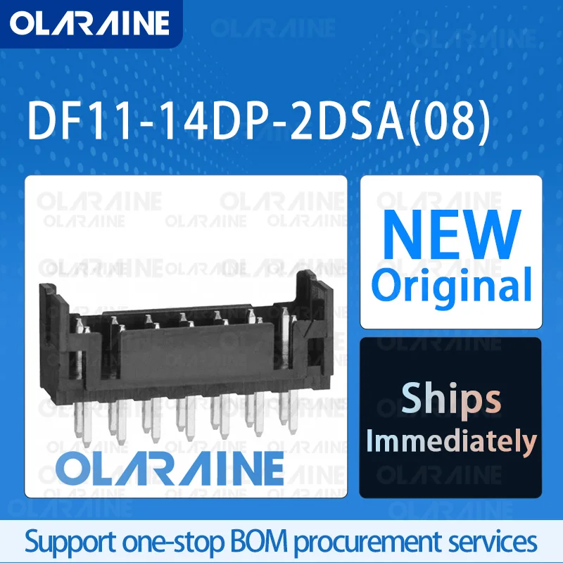 

20/50/100Pcs DF11-14DP-2DSA(08) 100% brand new original IC chipIntegrated tube and wire shellConnector 14 Position2 A