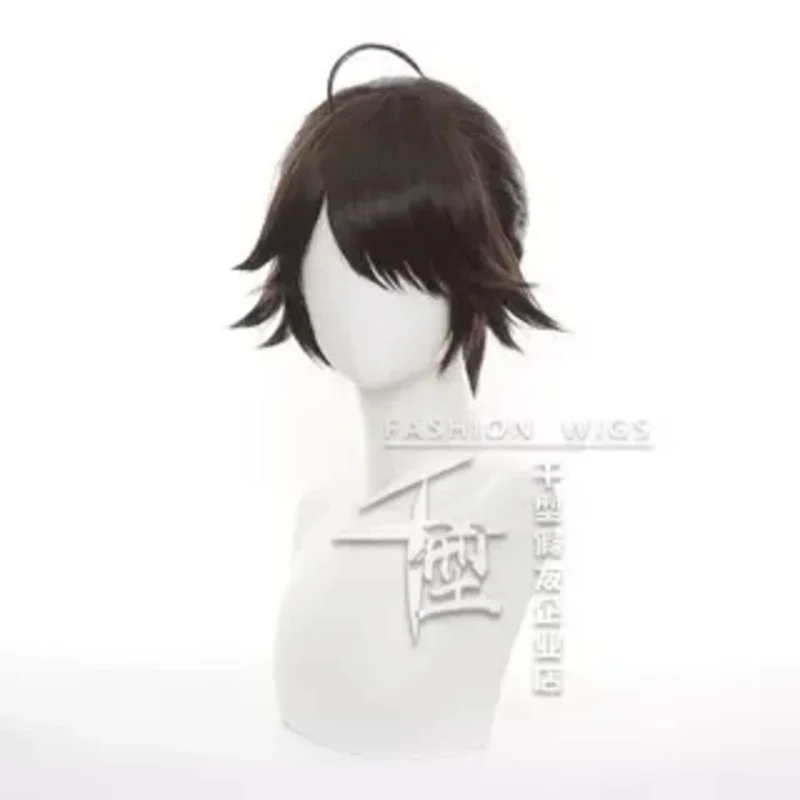 

Anime Identity V Luca Balsa Wig Cosplay Costume Brown Short Ponytail Hair Wigs for Halloween Party Carnival Role Play