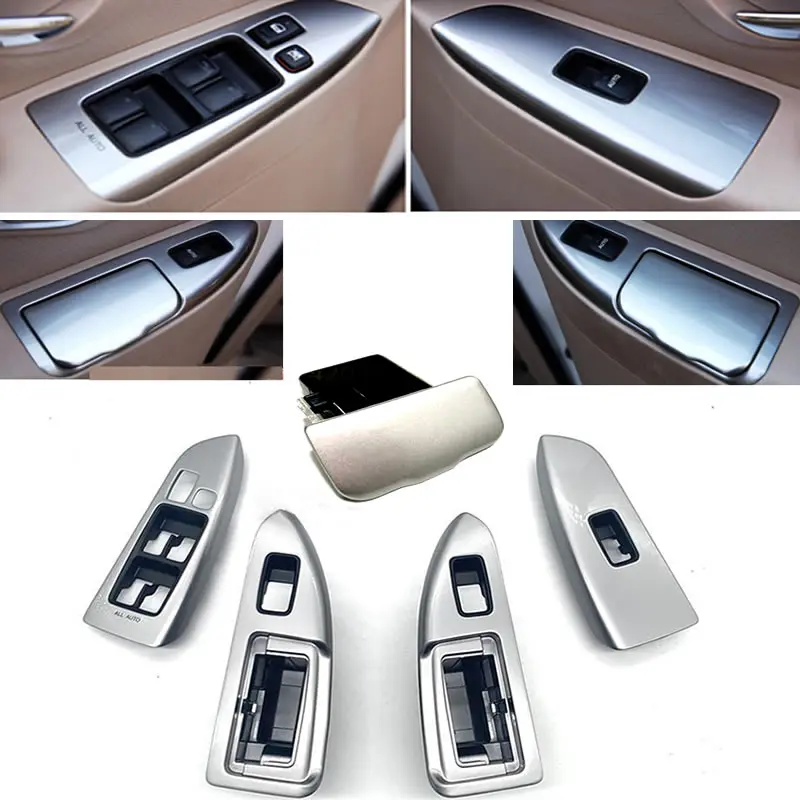 1PC silver Car Window Lift Control Switch Frame Panel Cover Ashtray Ash Tray For Toyota Land Cruiser Prado 120 LC120 2003-2009