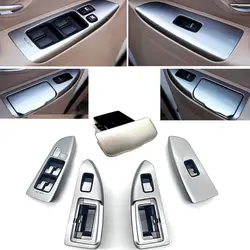 1PC silver Car Window Lift Control Switch Frame Panel Cover Ashtray Ash Tray For Toyota Land Cruiser Prado 120 LC120 2003-2009