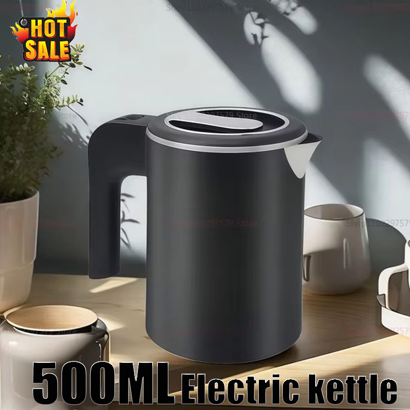 2025 New Electric Kettle Stainless Steel Auto Shut Off Dry Boil Protection Portable Travel Kitchen Appliance for Home Offices.