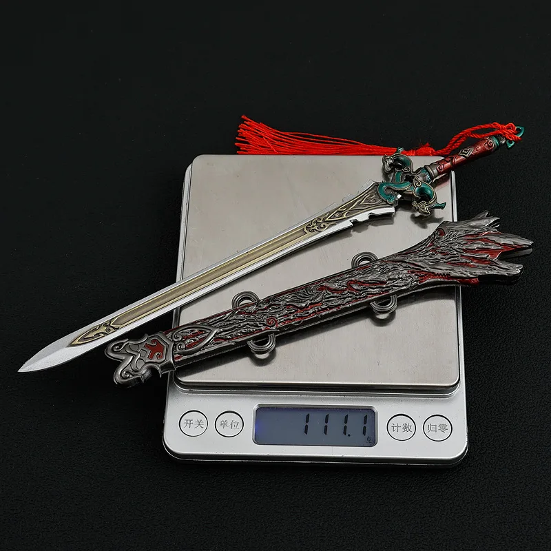 22 cm/8,66 pollici Naraka Bladepoint Artigianato in metallo per giochi Spada giocattolo con fodero Figurine Modelli e ornamenti Collezione regalo