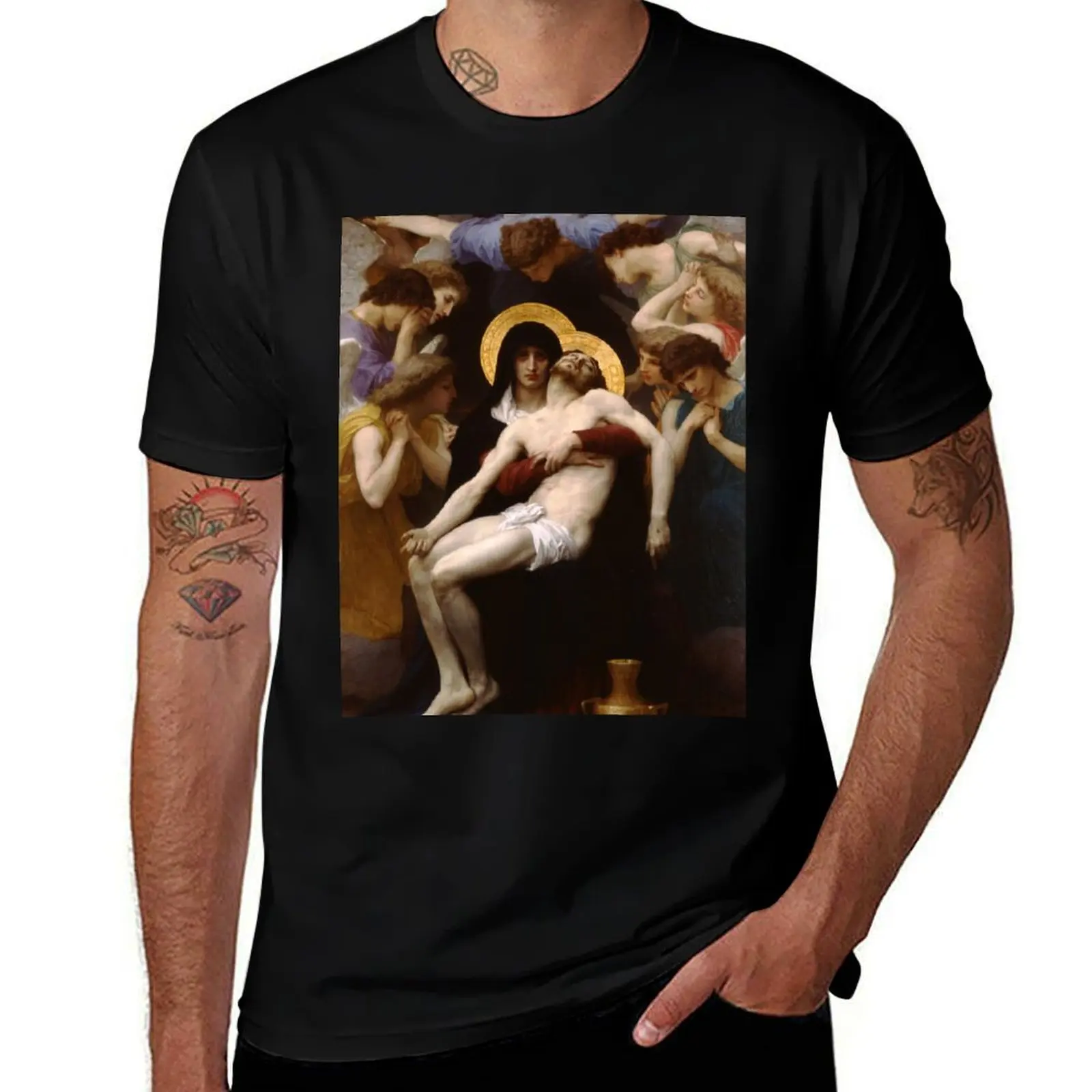 

Pieta Chiffon by William Adolphe Bouguereau (1825-1905) T-Shirt anime tshirt custom t-shirts plus sizes workout shirts for men