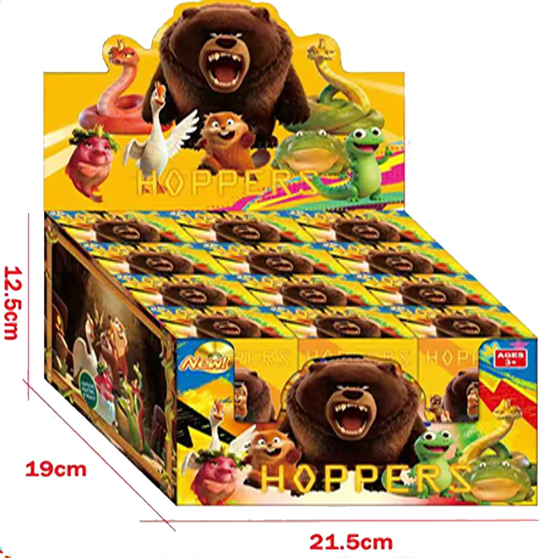 

King Snake/Frog/Beaver/Bear/Boy/Lizard Hoppers Blind Box Keychain Toy, Random Cartoon Animal Figure Keyring Kids Bag Pendant G