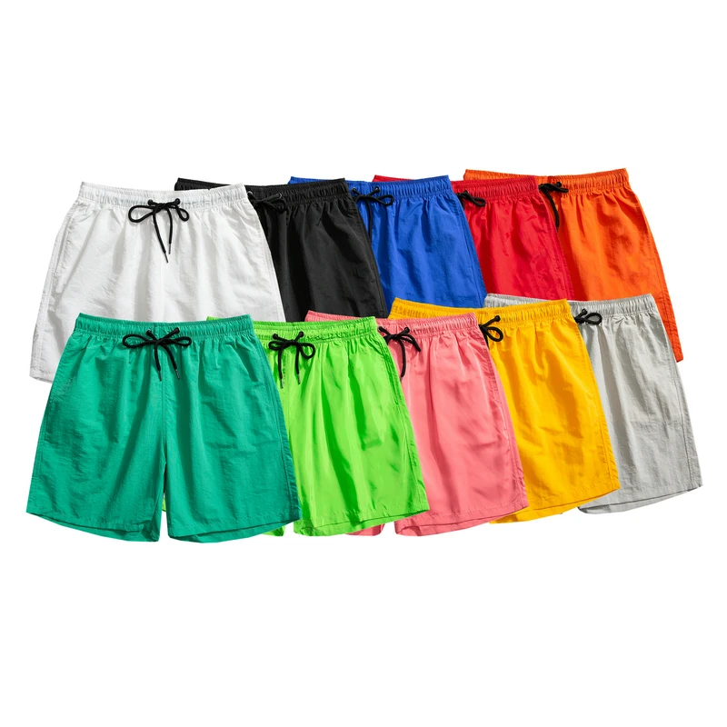 2023 Summer Men\'s Shorts Candy Colored Panties Beachwear Sports Fitness Pants Thin Quick Drying Casual Pants