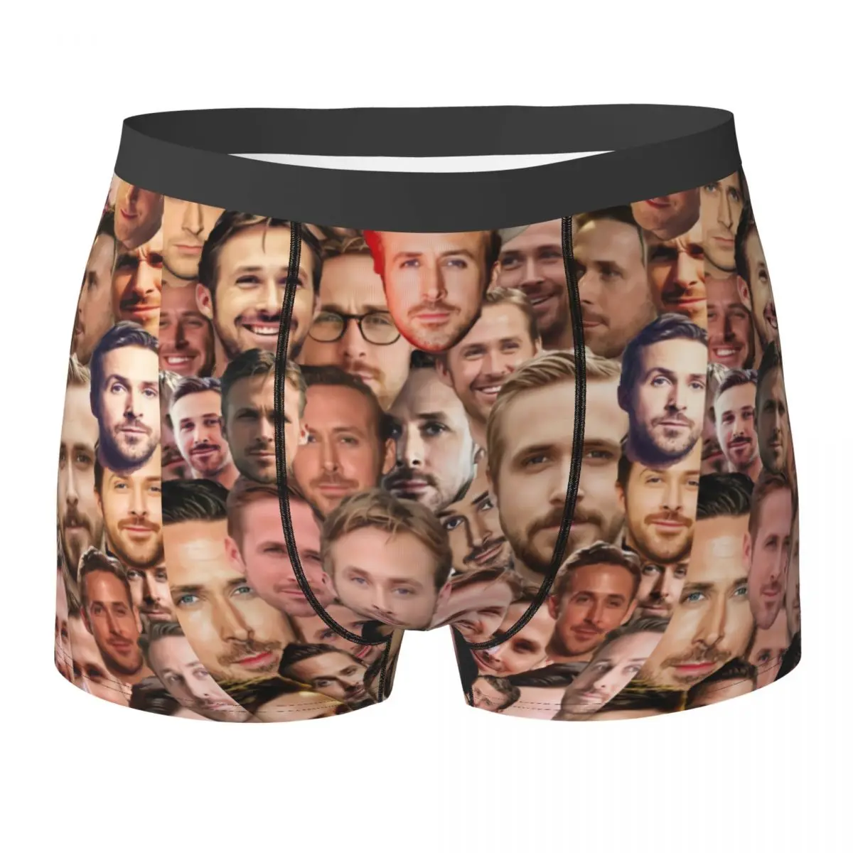 RYAN GOSLING Underwear Head Picture Collage Pattern Customs Boxer Shorts Quality Men\'s Underpants Classic Shorts Briefs Gift