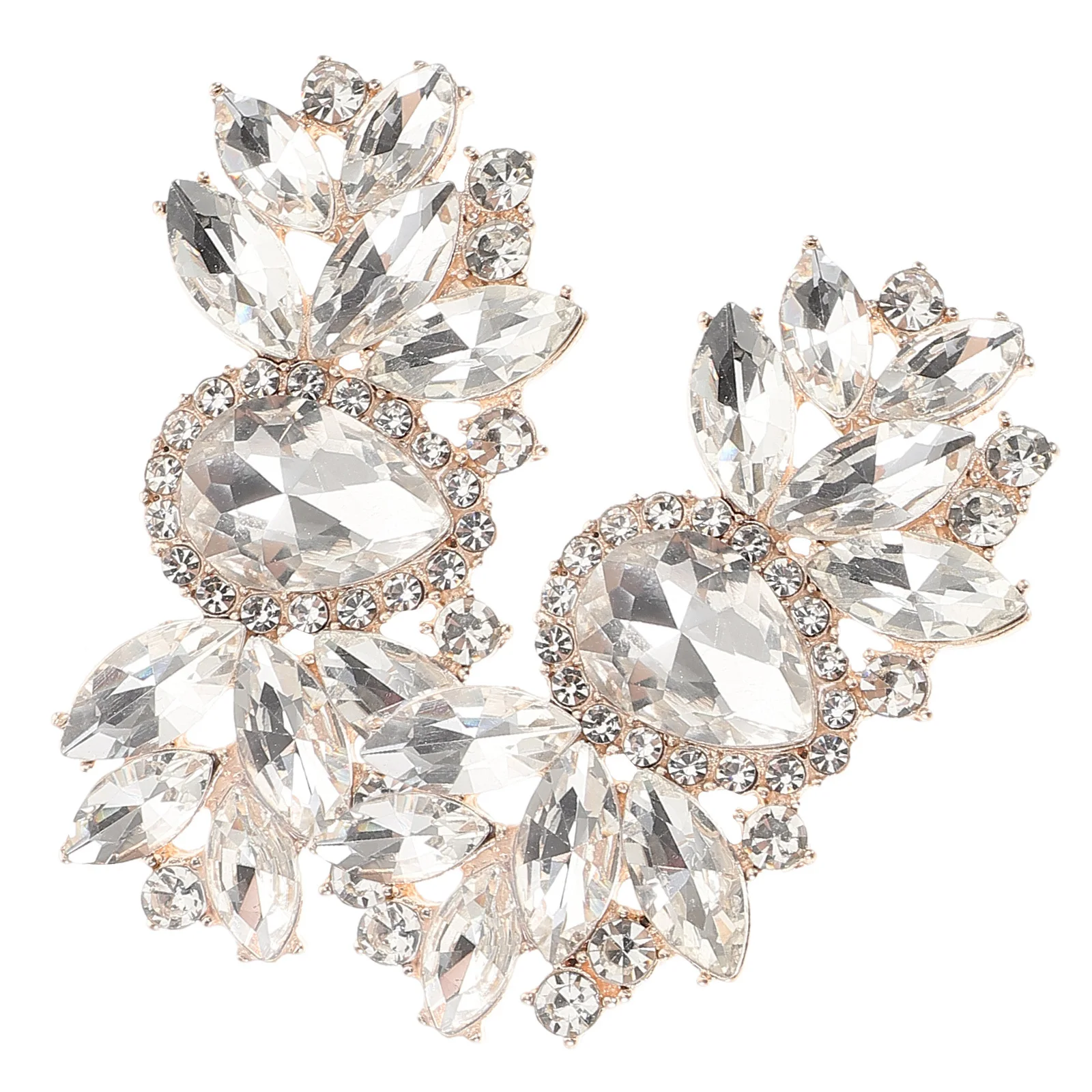 

2pcs Crystal Rhinestone Shoe Clips Detachable Elegant Bowknot High Heel Charms Women'S Wedding Decorations Durable Zinc Alloy