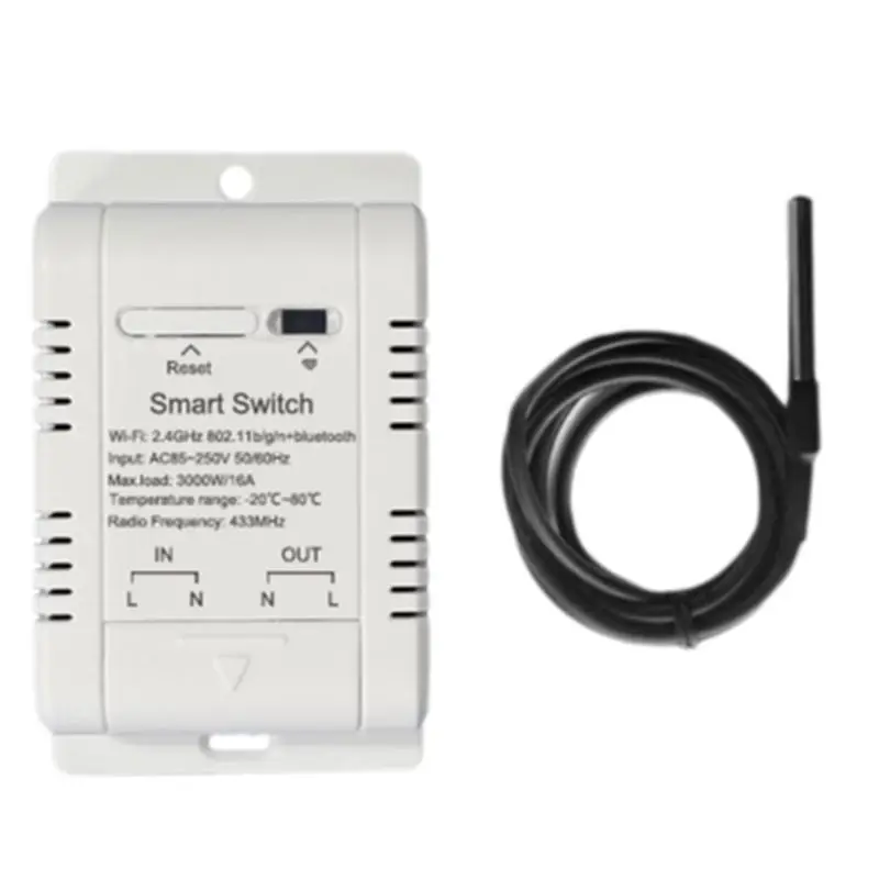 ABVC Tuya Wifi Temperature Switch 16A Wireless Thermostat With Integrated 1M Sensor Supports Voice Control Intelligent Automatio