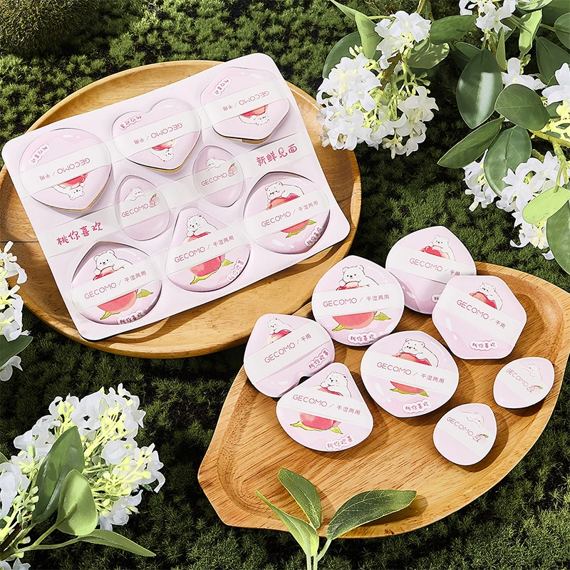 【YY34】8 Stuks Zachte Cosmetische Puffs Cosmetische Poederdons Blender Set Multi-vormige Soft Touch Sponzen Make-Up Schoonheid Gereedschap